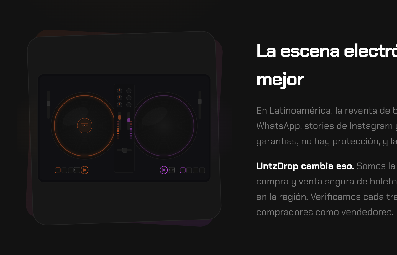 UntzDrop DJ section